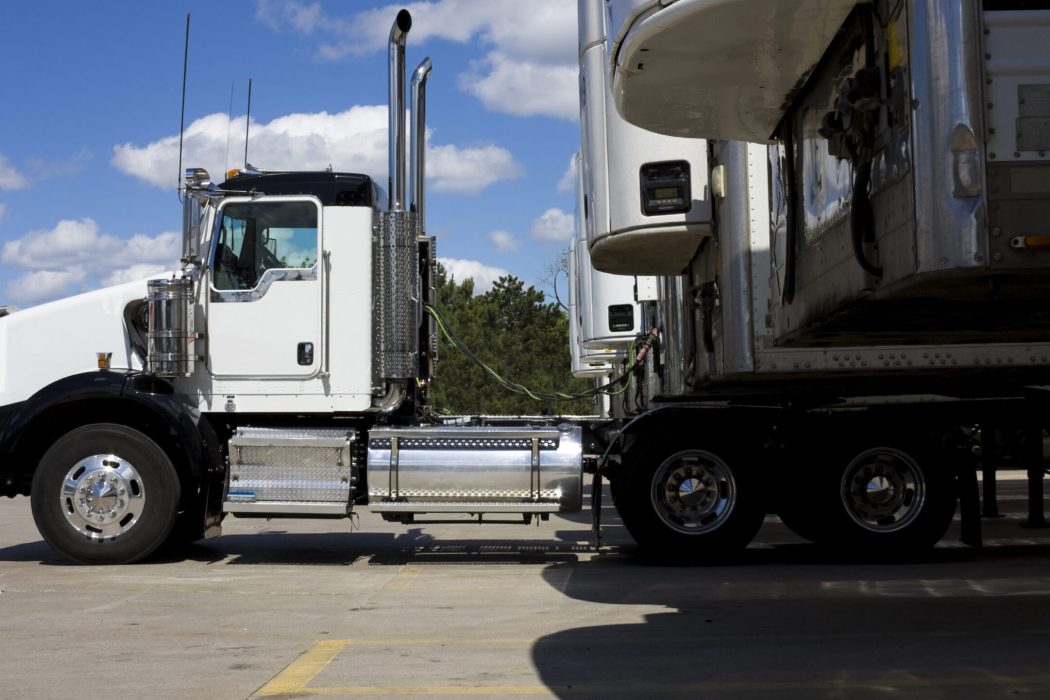 Truck parked in yard